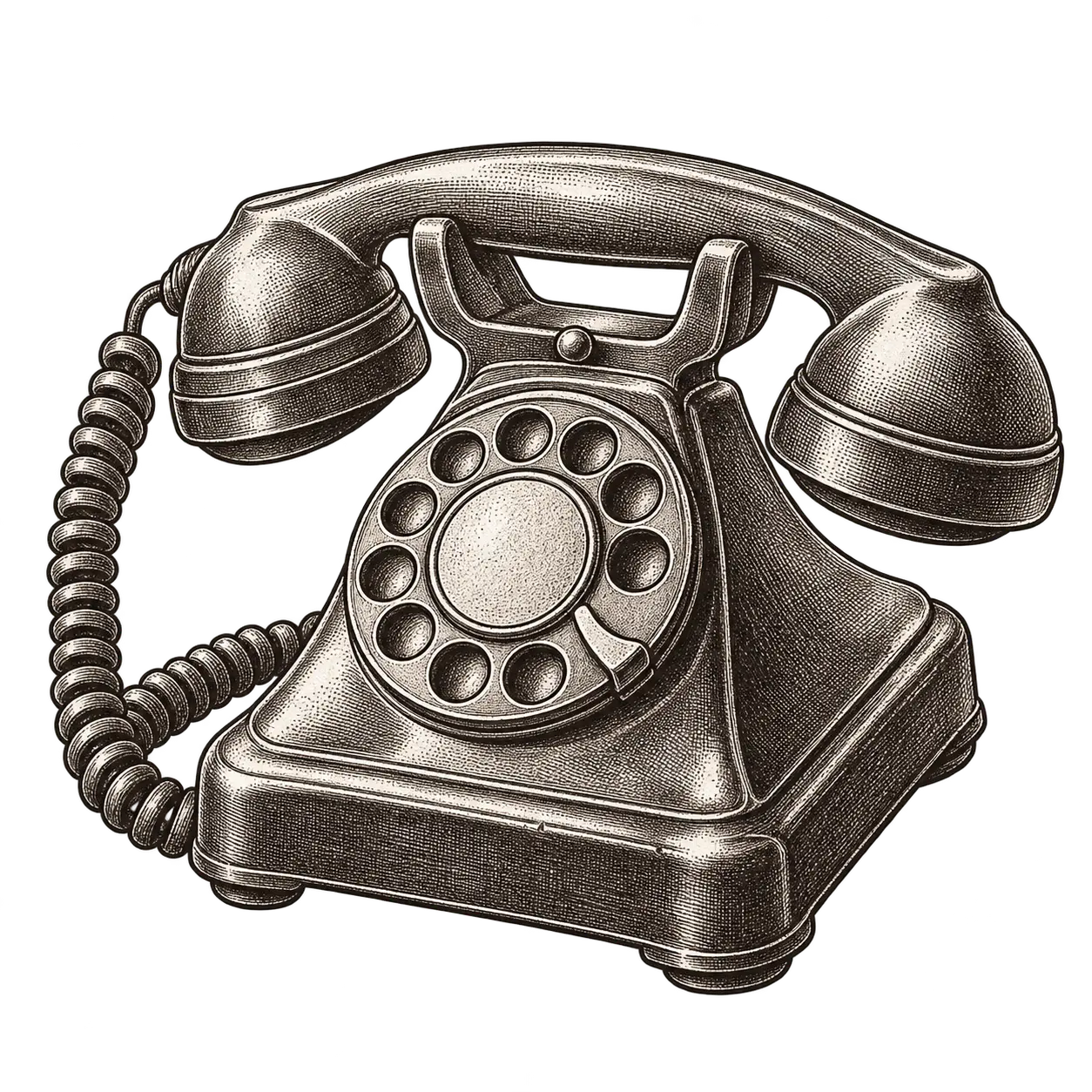 Vintage telephone illustration